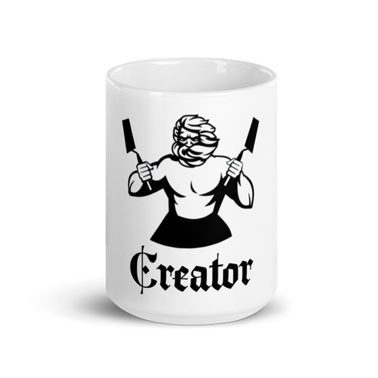 Weiße Tasse ,,Maurer''