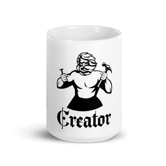 Weiße XL Tasse ,,Heimwerker''