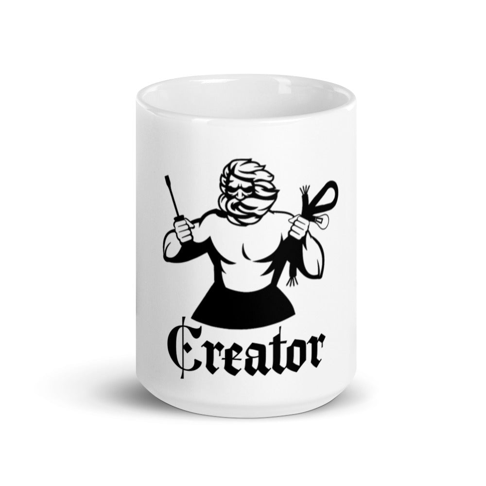 Weiße XL Tasse ,,Elektriker''