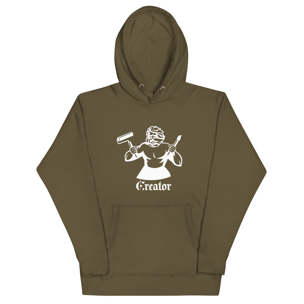 Hoodie ,,Maler''- Weißdruck