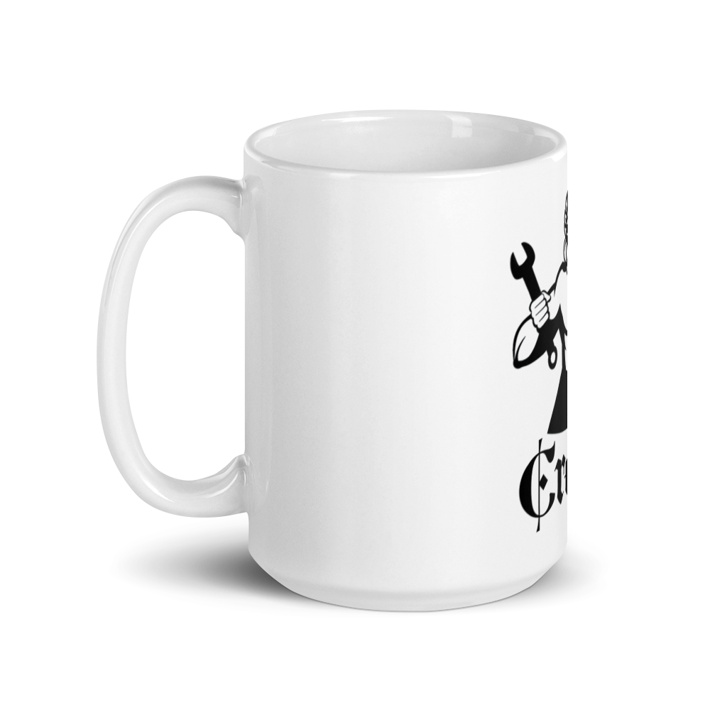 Weiße  XL Tasse ,,Klempner''