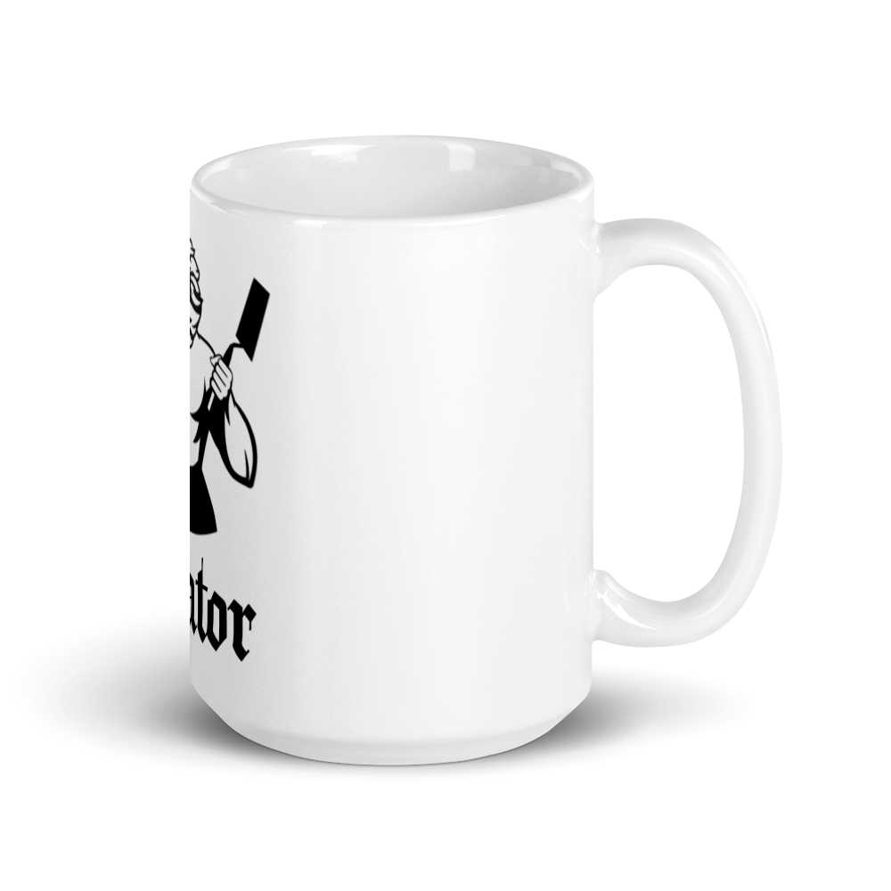 Weiße Tasse ,,Maurer''